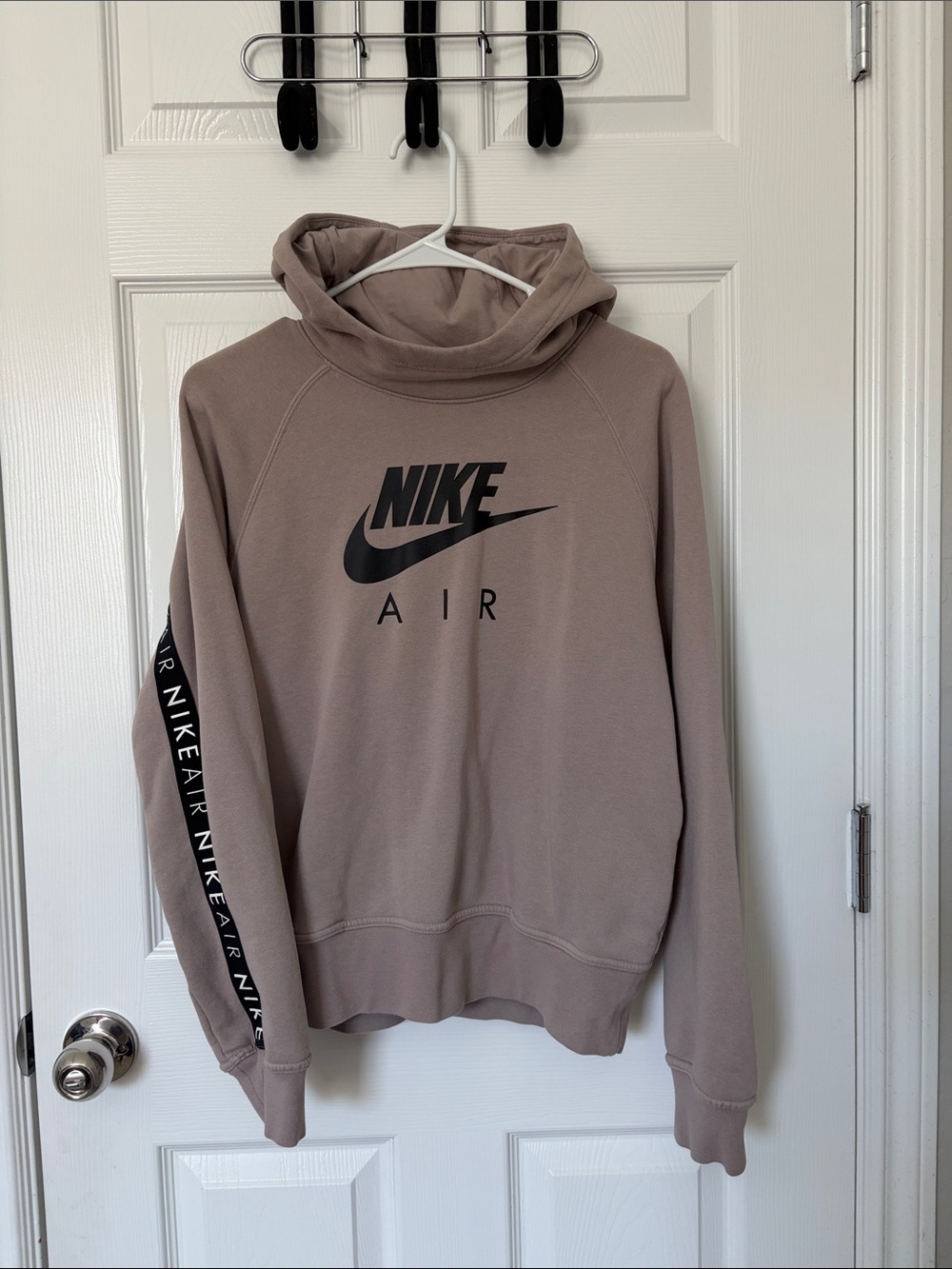Nike Crewneck Sweatshirt in Taupe with Black Logo